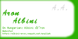 aron albini business card